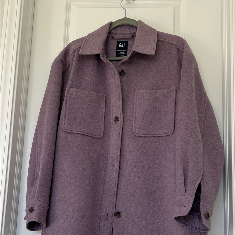 GAP Women's Lavender recycled wool jacket